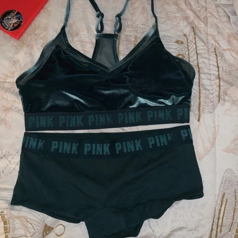 Pink bra and panty set